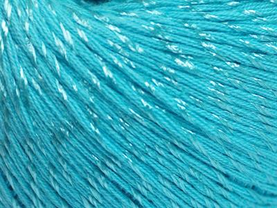 Lot of 4 x 100gr Skeins Ice Yarns SUMMER (70% Mercerized Cotton 30% Viscose) Yarn Turquoise