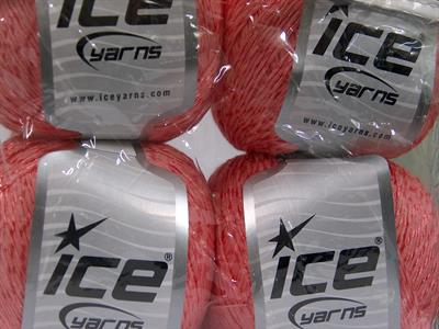 Lot of 4 x 100gr Skeins Ice Yarns SUMMER (70% Mercerized Cotton 30% Viscose) Yarn Light Salmon