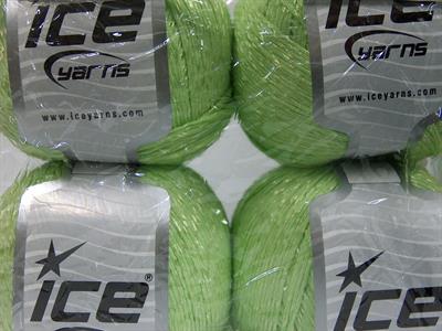 Lot of 4 x 100gr Skeins Ice Yarns SUMMER (70% Mercerized Cotton 30% Viscose) Yarn Light Green
