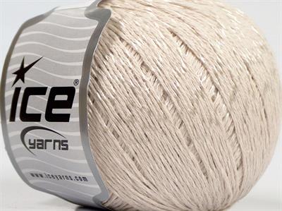 Lot of 4 x 100gr Skeins Ice Yarns SUMMER (70% Mercerized Cotton 30% Viscose) Yarn Light Beige