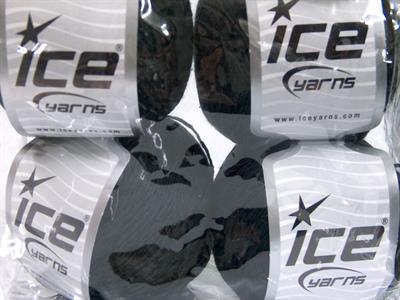 Lot of 4 x 100gr Skeins Ice Yarns SUMMER (70% Mercerized Cotton 30% Viscose) Yarn Black