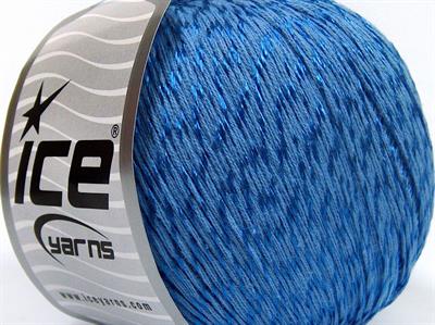 Lot of 4 x 100gr Skeins Ice Yarns SUMMER (70% Mercerized Cotton 30% Viscose) Yarn Blue
