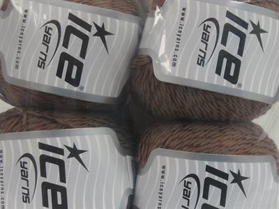 Lot of 4 x 100gr Skeins Ice Yarns SUMMER (70% Mercerized Cotton 30% Viscose) Yarn Brown