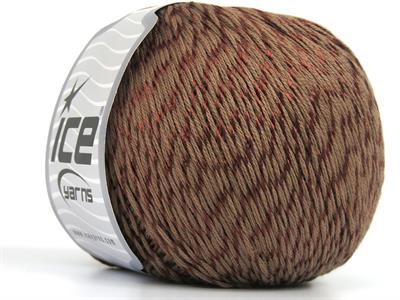 Lot of 4 x 100gr Skeins Ice Yarns SUMMER (70% Mercerized Cotton 30% Viscose) Yarn Brown