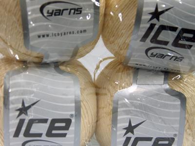 Lot of 4 x 100gr Skeins Ice Yarns SUMMER (70% Mercerized Cotton 30% Viscose) Yarn Cream