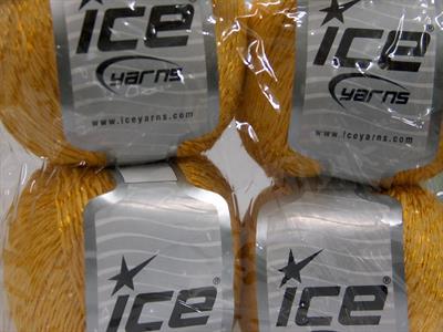 Lot of 4 x 100gr Skeins Ice Yarns SUMMER (70% Mercerized Cotton 30% Viscose) Yarn Gold