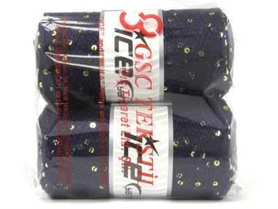 2x200gr. SUMMER PAILLETTE Akrilik Mor, lacivert Yazlık İplikler, Boncuklu Pullu, Akrilik