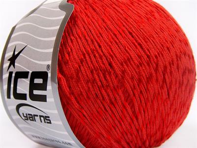 Lot of 4 x 100gr Skeins Ice Yarns SUMMER (70% Mercerized Cotton 30% Viscose) Yarn Red