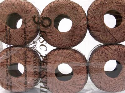 6x50gr. SUMMER VISCOSE Viskon, Merserize Pamuk Kahverengi Çok İnce, Viskon, Yazlık İplikler, Pamuk, Tığ İşi