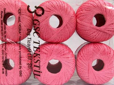 6x50gr. SUMMER VISCOSE Viskon, Merserize Pamuk Pembe Çok İnce, Viskon, Yazlık İplikler, Pamuk, Tığ İşi