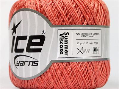 6x50gr. SUMMER VISCOSE Viskon, Merserize Pamuk Somon Çok İnce, Viskon, Yazlık İplikler, Pamuk, Tığ İşi