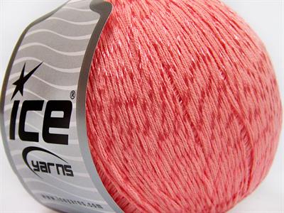 Lot of 4 x 100gr Skeins Ice Yarns SUMMER (70% Mercerized Cotton 30% Viscose) Yarn Light Salmon