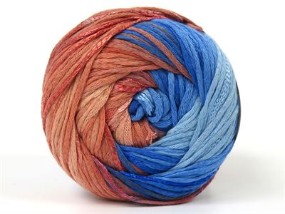 4x100gr. SUMMERTIME COLOR Viskon, Pamuk Mavi Tonları, Somon Tonları Viskon, Yazlık İplikler, Pamuk, Batik Desenli