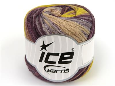 4x100gr. SUMMERTIME COLOR Viskon, Pamuk Altın, Kahverengi Tonları Viskon, Yazlık İplikler, Pamuk, Batik Desenli