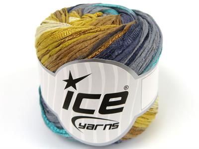 4x100gr. SUMMERTIME COLOR Viskon, Pamuk Yeşil, Mavi, Krem, Gri, Altın, Deve Tüyü Viskon, Yazlık İplikler, Pamuk, Batik Desenli