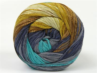 4x100gr. SUMMERTIME COLOR Viskon, Pamuk Yeşil, Mavi, Krem, Gri, Altın, Deve Tüyü Viskon, Yazlık İplikler, Pamuk, Batik Desenli