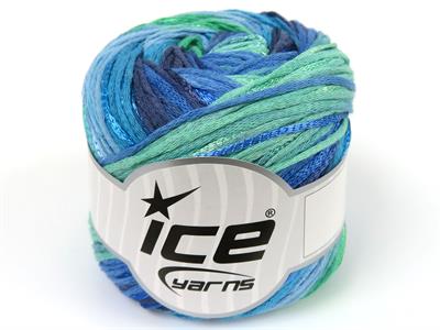 4x100gr. SUMMERTIME COLOR Viskon, Pamuk Yeşil, Mavi Tonları Viskon, Yazlık İplikler, Pamuk, Batik Desenli