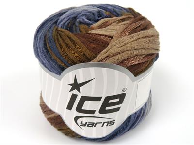 4x100gr. SUMMERTIME COLOR Viskon, Pamuk Gri, Kahverengi Tonları, Mavi Tonları Viskon, Yazlık İplikler, Pamuk, Batik Desenli