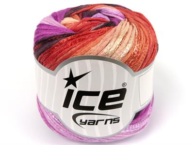 4x100gr. SUMMERTIME COLOR Viskon, Pamuk Maron, Pembe tonları, Somon Tonları Viskon, Yazlık İplikler, Pamuk, Batik Desenli