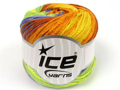 4x100gr. SUMMERTIME COLOR Viskon, Pamuk Turuncu, Sarı, Yeşil Tonları, Bakır, Mavi Tonları Viskon, Yazlık İplikler, Pamuk, Batik Desenli