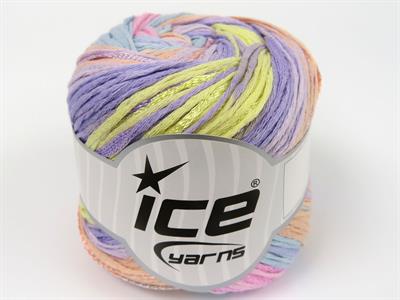 4x100gr. SUMMERTIME COLOR Viskon, Pamuk Pastel Renkler Viskon, Yazlık İplikler, Pamuk, Batik Desenli