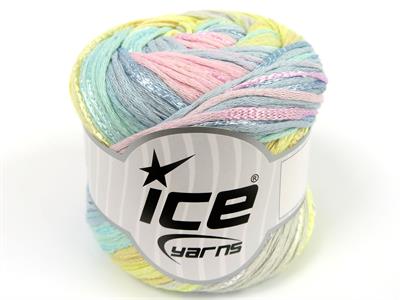 4x100gr. SUMMERTIME COLOR Viskon, Pamuk Pastel Renkler Viskon, Yazlık İplikler, Pamuk, Batik Desenli