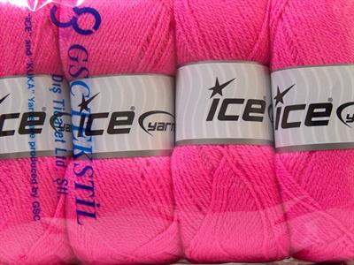 4x100gr. SUPER BABY Bebe Akrilik Fuşya Kışlık, Bebe, 100% Akrilik