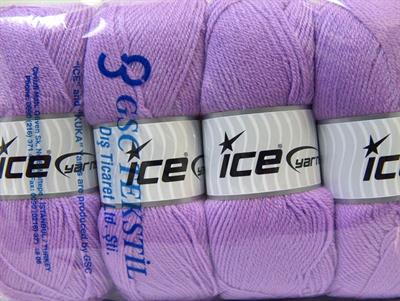 Lot of 4 x 100gr Skeins Ice Yarns SUPER BABY Hand Knitting Yarn Lavender