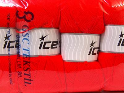 Lot of 4 x 100gr Skeins Ice Yarns SUPER BABY Hand Knitting Yarn Red