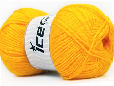 Lot of 4 x 100gr Skeins Ice Yarns SUPER BABY Hand Knitting Yarn Yellow