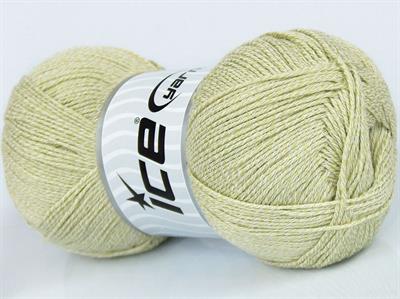 Lot of 4 x 100gr Skeins Ice Yarns SUPER COTTON SOCK (48% Cotton 39% Superwash Wool) Yarn Green White