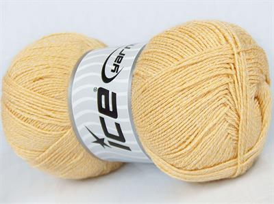 Lot of 4 x 100gr Skeins Ice Yarns SUPER COTTON SOCK (48% Cotton 39% Superwash Wool) Yarn Yellow White