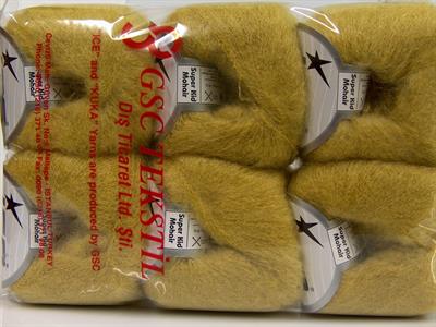 Lot of 6 Skeins Ice Yarns SUPERKID MOHAIR (31% Superwash Extrafine Merino Wool) Yarn Olive Green