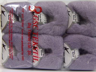 Lot of 6 Skeins Ice Yarns SUPERKID MOHAIR (47% SuperKid Mohair 31% Superwash Extrafine Merino Wool) Yarn Light Lilac
