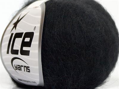 Lot of 6 Skeins Ice Yarns SUPERKID MOHAIR (31% Superwash Extrafine Merino Wool) Yarn Black