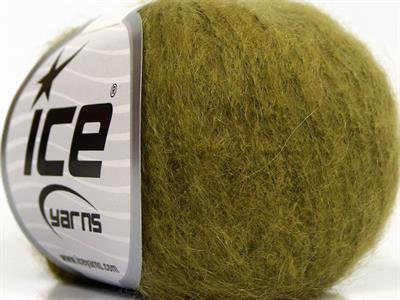 Lot of 6 Skeins Ice Yarns SUPERKID MOHAIR (31% Superwash Extrafine Merino Wool) Yarn Green