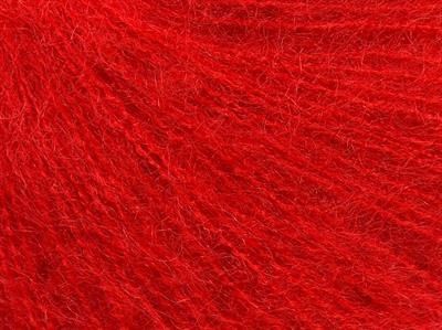 Lot of 6 Skeins Ice Yarns SUPERKID MOHAIR (47% SuperKid Mohair 31% Superwash Extrafine Merino Wool) Yarn Red