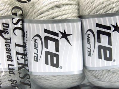 3x100gr. SUPERBULKY WOOL Yün, Akrilik Açık Gri Kışlık, Yün, Çok Kalın