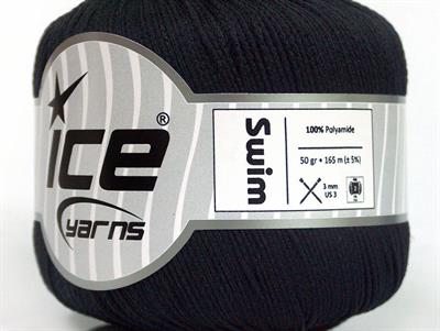 Lot of 6 Skeins Ice Yarns SWIM Hand Knitting Yarn Black