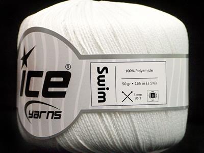 Lot of 6 Skeins Ice Yarns SWIM Hand Knitting Yarn White
