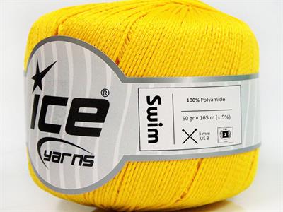 Lot of 6 Skeins Ice Yarns SWIM Hand Knitting Yarn Yellow