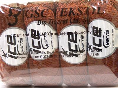 4x100gr. TENA Pamuk Kahverengi Yazlık İplikler, Pamuk