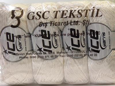 4x100gr. TENA Pamuk Beyaz Yazlık İplikler, Pamuk