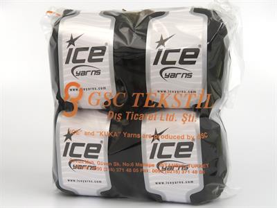 Lot of 4 x 100gr Skeins Ice Yarns TENCEL Hand Knitting Yarn Black