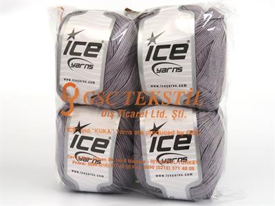 Lot of 4 x 100gr Skeins Ice Yarns TENCEL Hand Knitting Yarn Grey