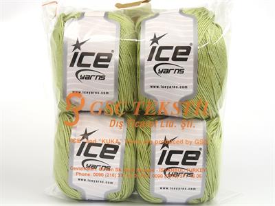 Lot of 4 x 100gr Skeins Ice Yarns TENCEL Hand Knitting Yarn Light Green