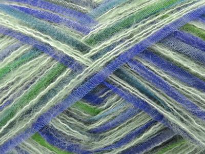 Lot of 8 Skeins Ice Yarns TOUCAN (5% Wool) Yarn Green Shades Blue Turquoise