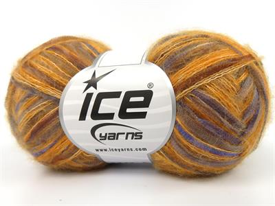 Lot of 8 Skeins Ice Yarns TOUCAN (5% Wool) Yarn Gold Shades Grey Blue Brown