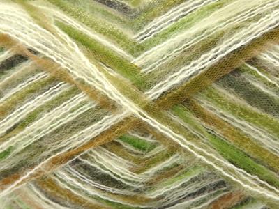 Lot of 8 Skeins Ice Yarns TOUCAN (5% Wool) Yarn Cream Green Gold Grey