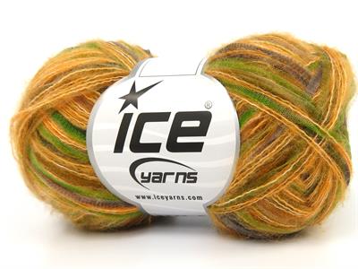 Lot of 8 Skeins Ice Yarns TOUCAN (5% Wool) Yarn Gold Shades Grey Green